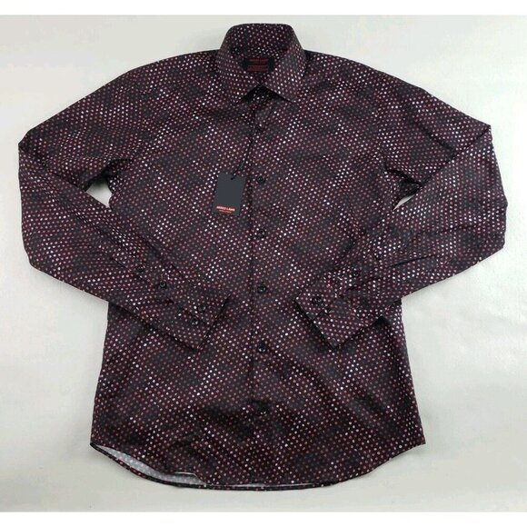 Jared Lang After Hours Slim Fit Shirt Mens Small Black Button Up Long Sleeve NEW - Picture 1 of 10